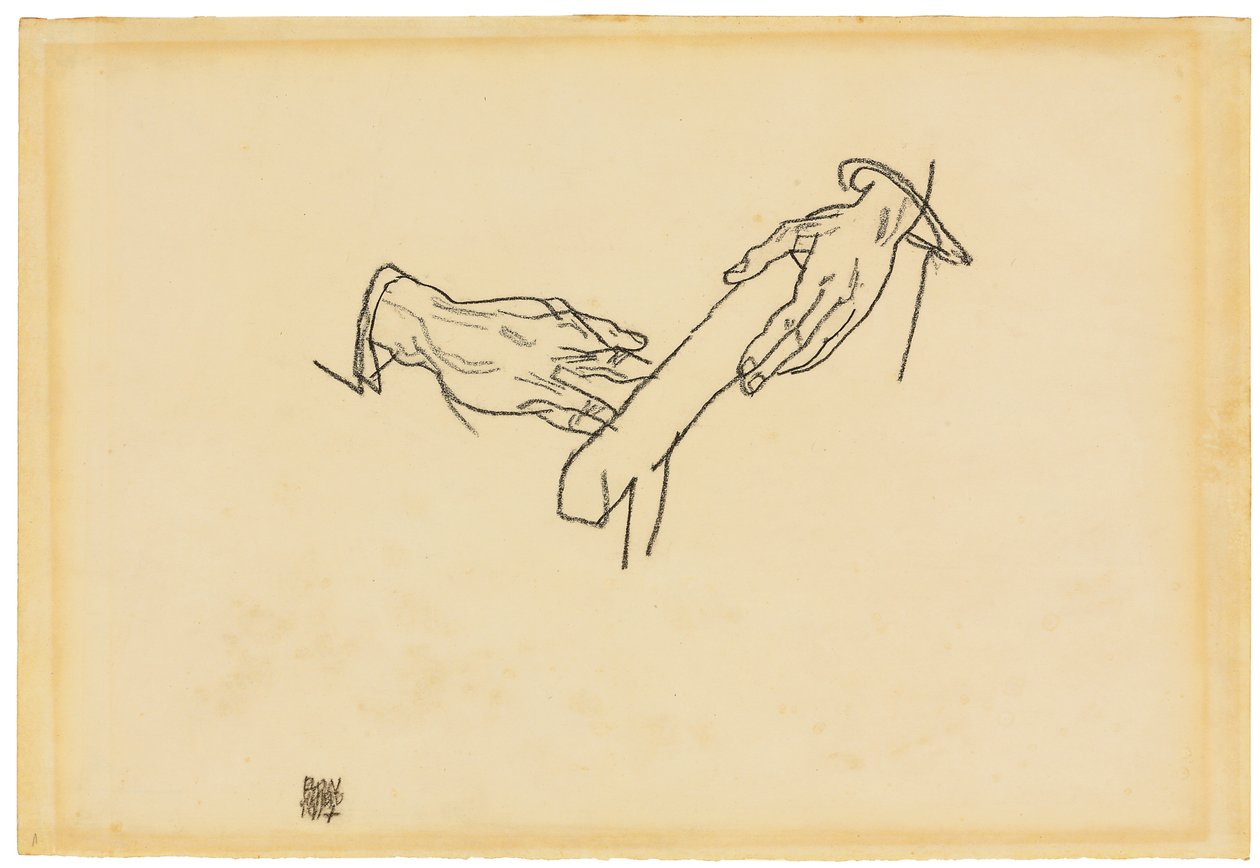 手工学习，博士维克多·里特·冯·鲍尔（Viktor Ritter von Bauer），1917年 作者 埃贡·席勒（Egon Schiele）