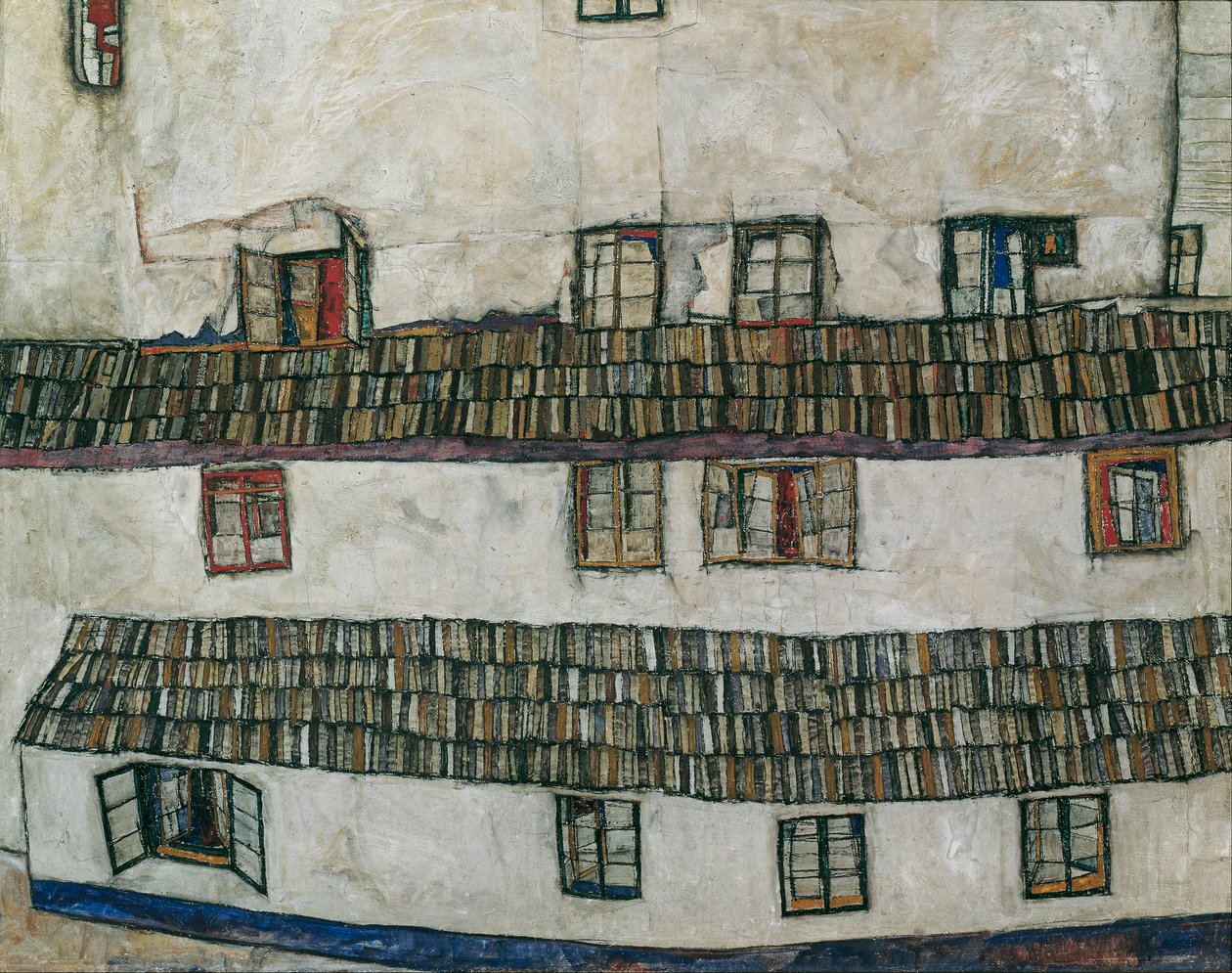 房屋墙壁（窗户） 作者 埃贡·席勒（Egon Schiele）