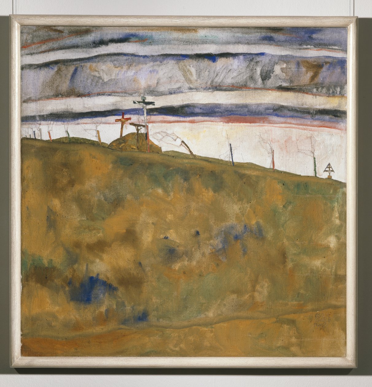 卡尔瓦连贝格（布面油画） 作者 埃贡·席勒（Egon Schiele）