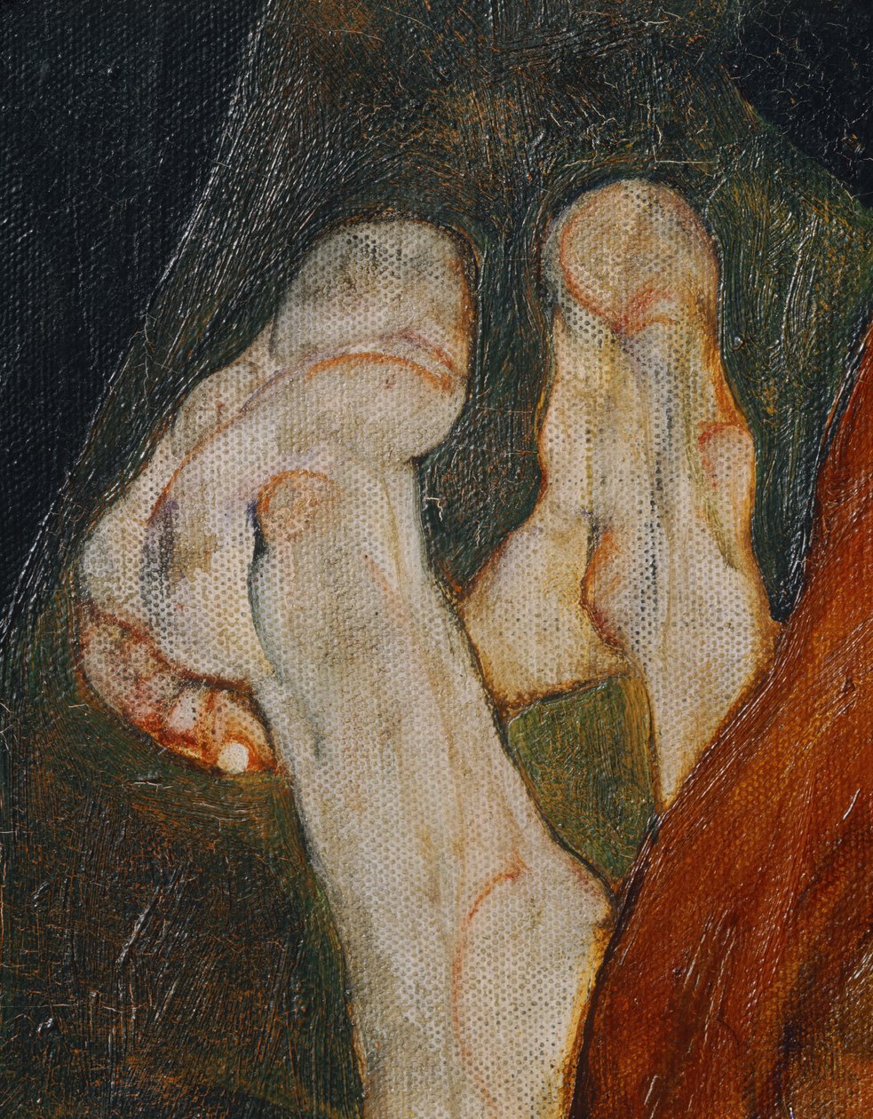 红衣主教与修女》，红衣主教与修女（布面油画） 作者 埃贡·席勒（Egon Schiele）