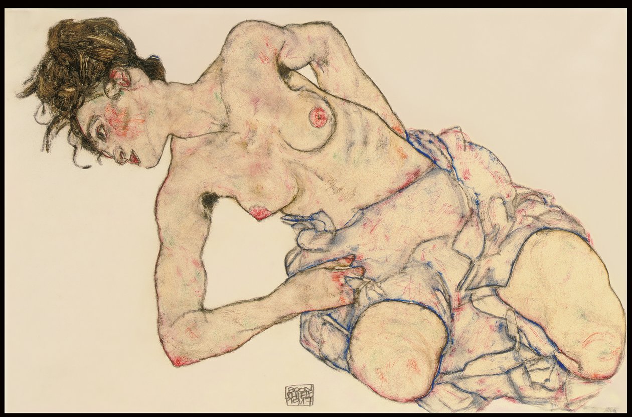奈德的女性裸体，1917年 作者 埃贡·席勒（Egon Schiele）