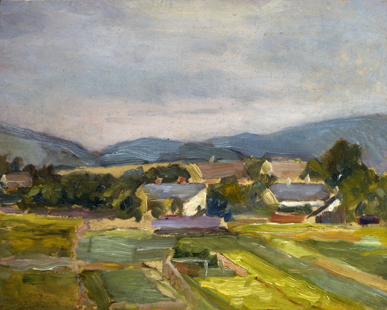 风景如画的北奥地利，1907年 作者 埃贡·席勒（Egon Schiele）