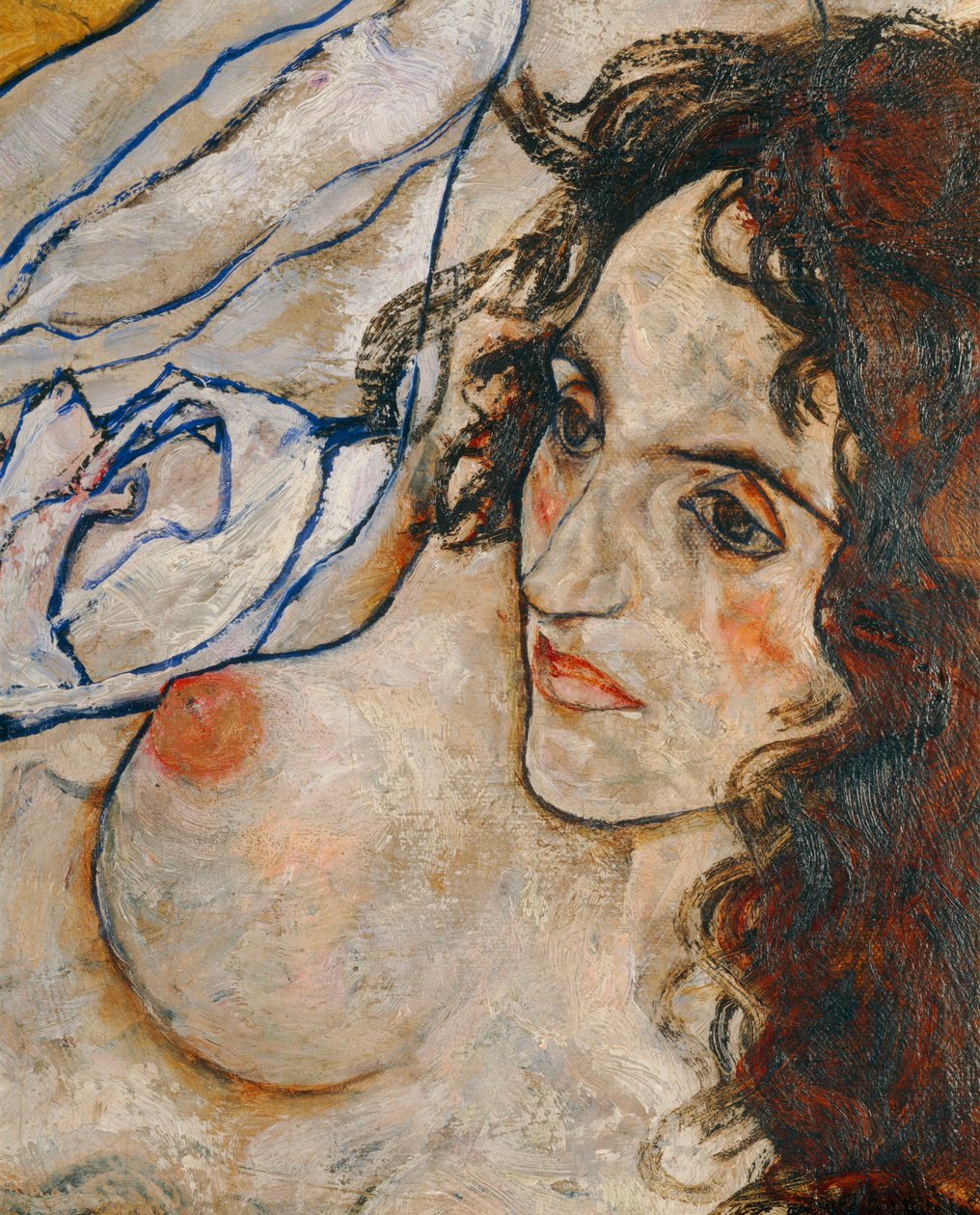 Liegende Frau（布面油画） 作者 埃贡·席勒（Egon Schiele）