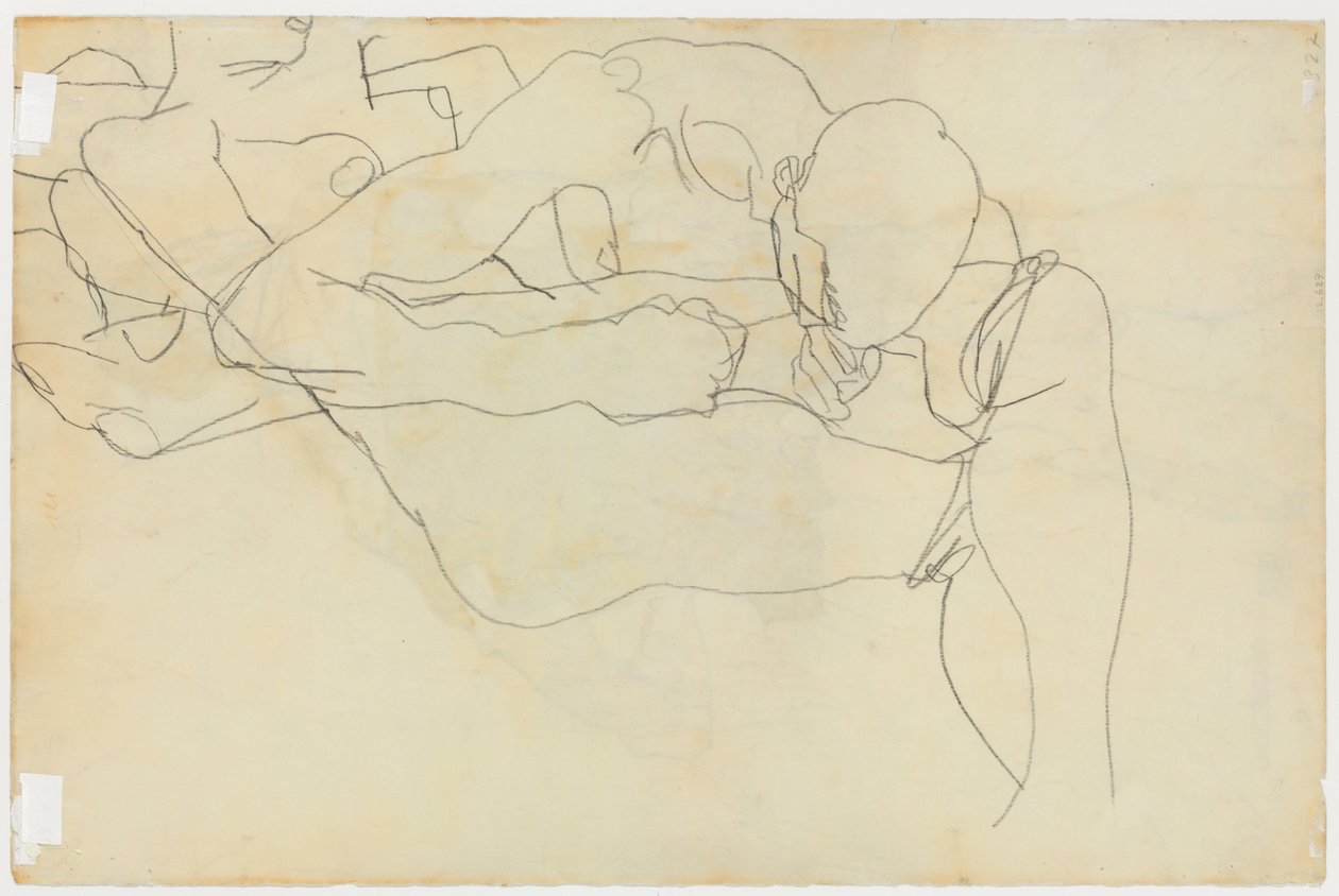 恋人，1913年 作者 埃贡·席勒（Egon Schiele）