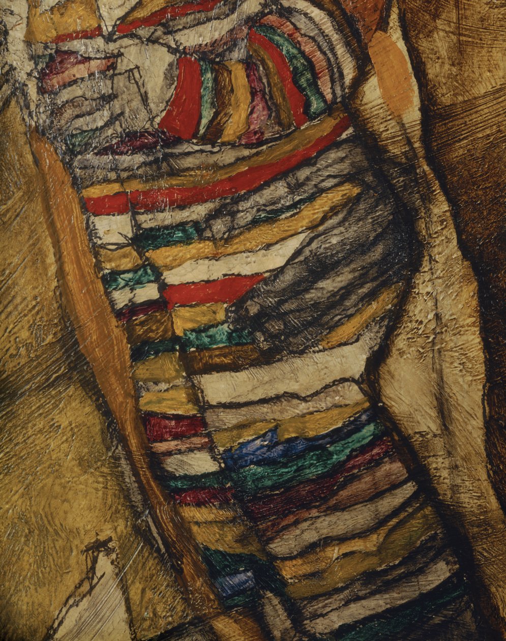 母亲与两个孩子（布面油画） 作者 埃贡·席勒（Egon Schiele）