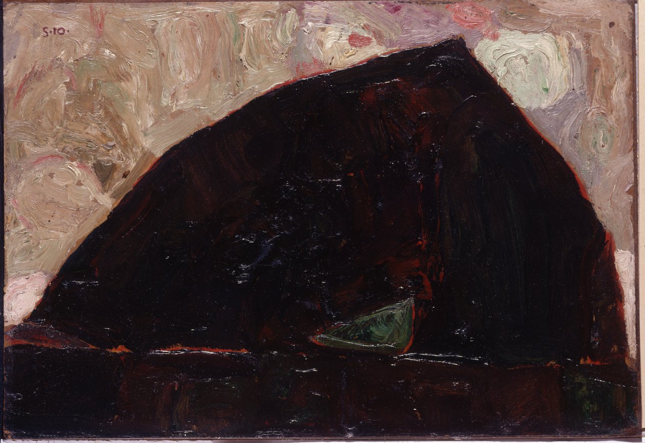 河上的山，1910年 作者 埃贡·席勒（Egon Schiele）