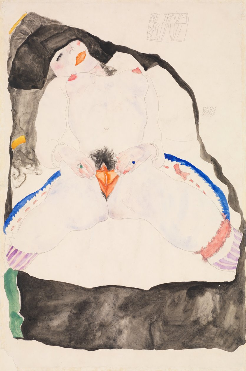 在梦中观察到的，1911年。 作者 埃贡·席勒（Egon Schiele）