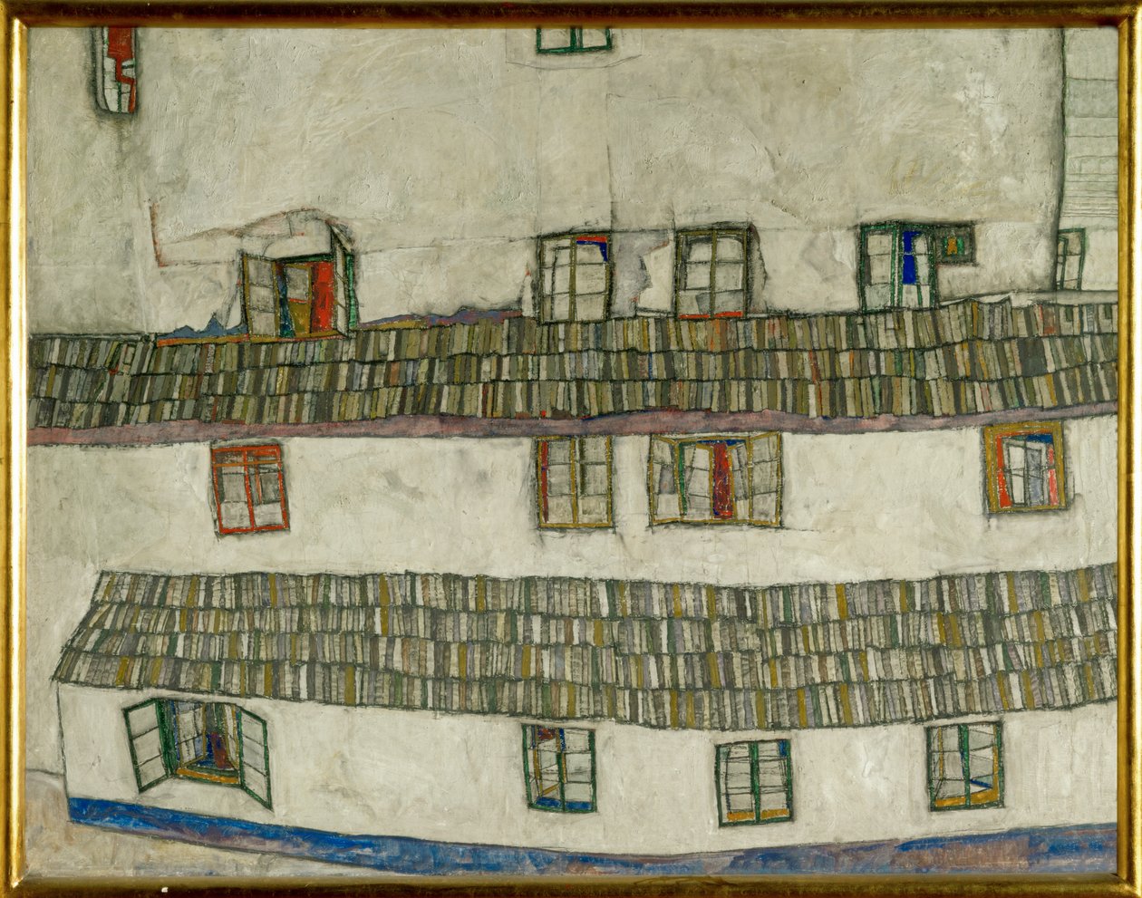 老房子，克鲁姆洛夫，捷克共和国 作者 埃贡·席勒（Egon Schiele）