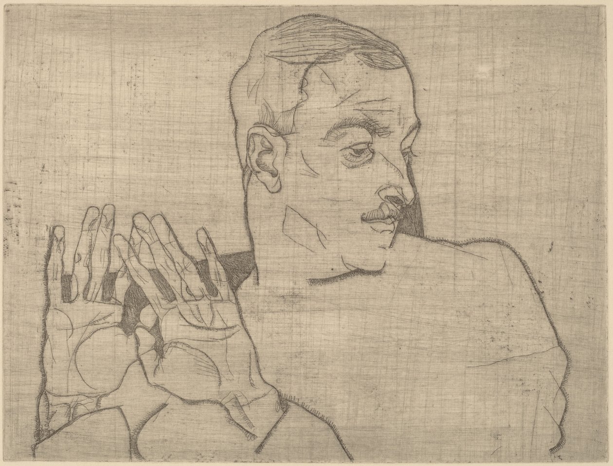 阿瑟-罗斯勒的画像 作者 埃贡·席勒（Egon Schiele）