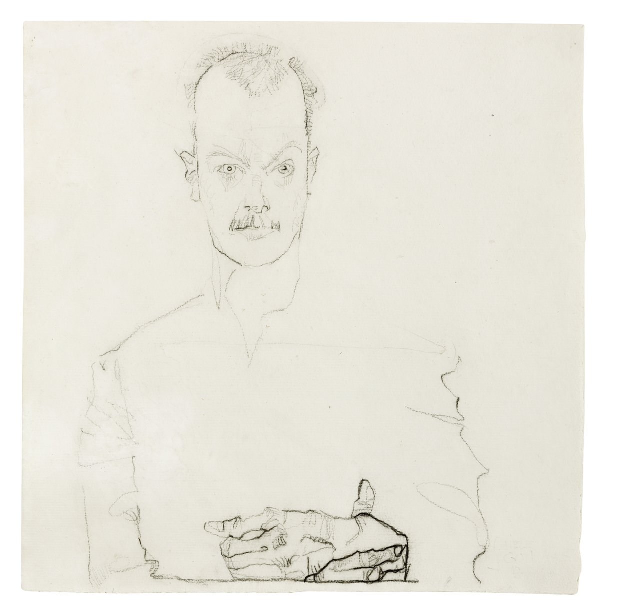 亚瑟·罗斯勒肖像，1910年 作者 埃贡·席勒（Egon Schiele）