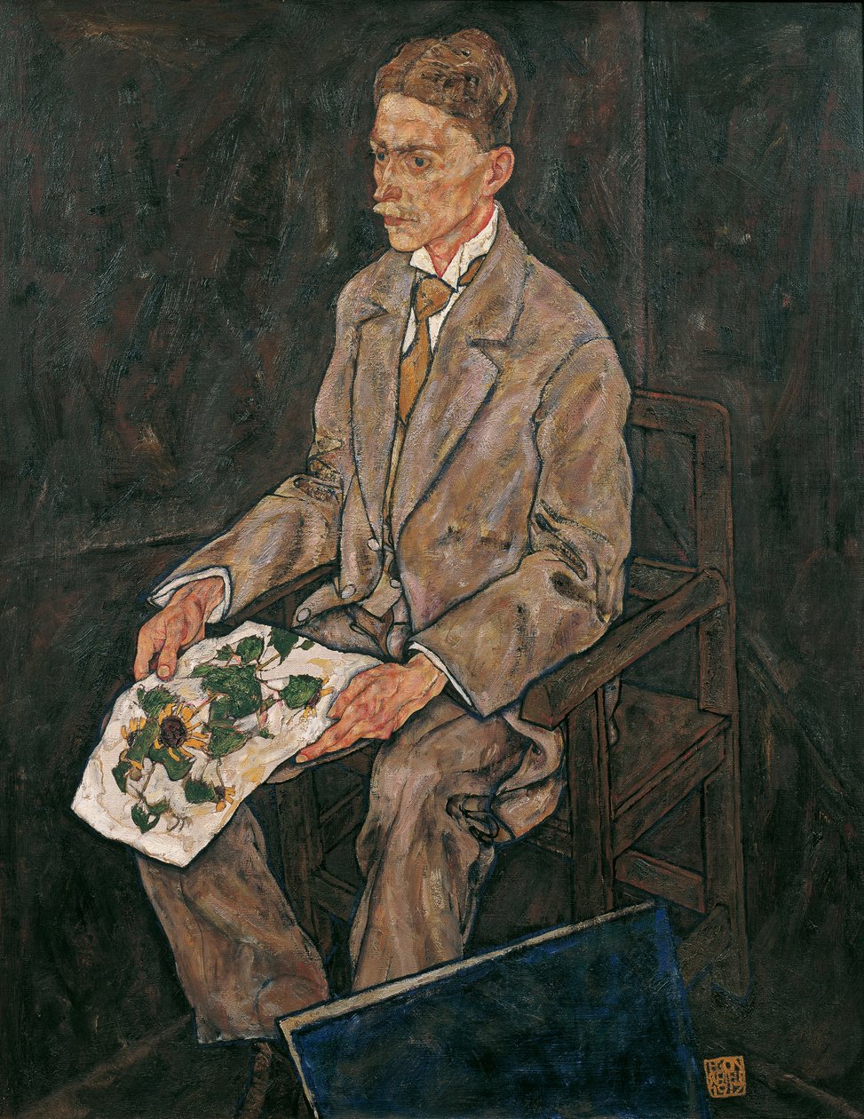 弗朗兹-马丁-哈伯迪茨尔博士的肖像，1917年。 作者 埃贡·席勒（Egon Schiele）