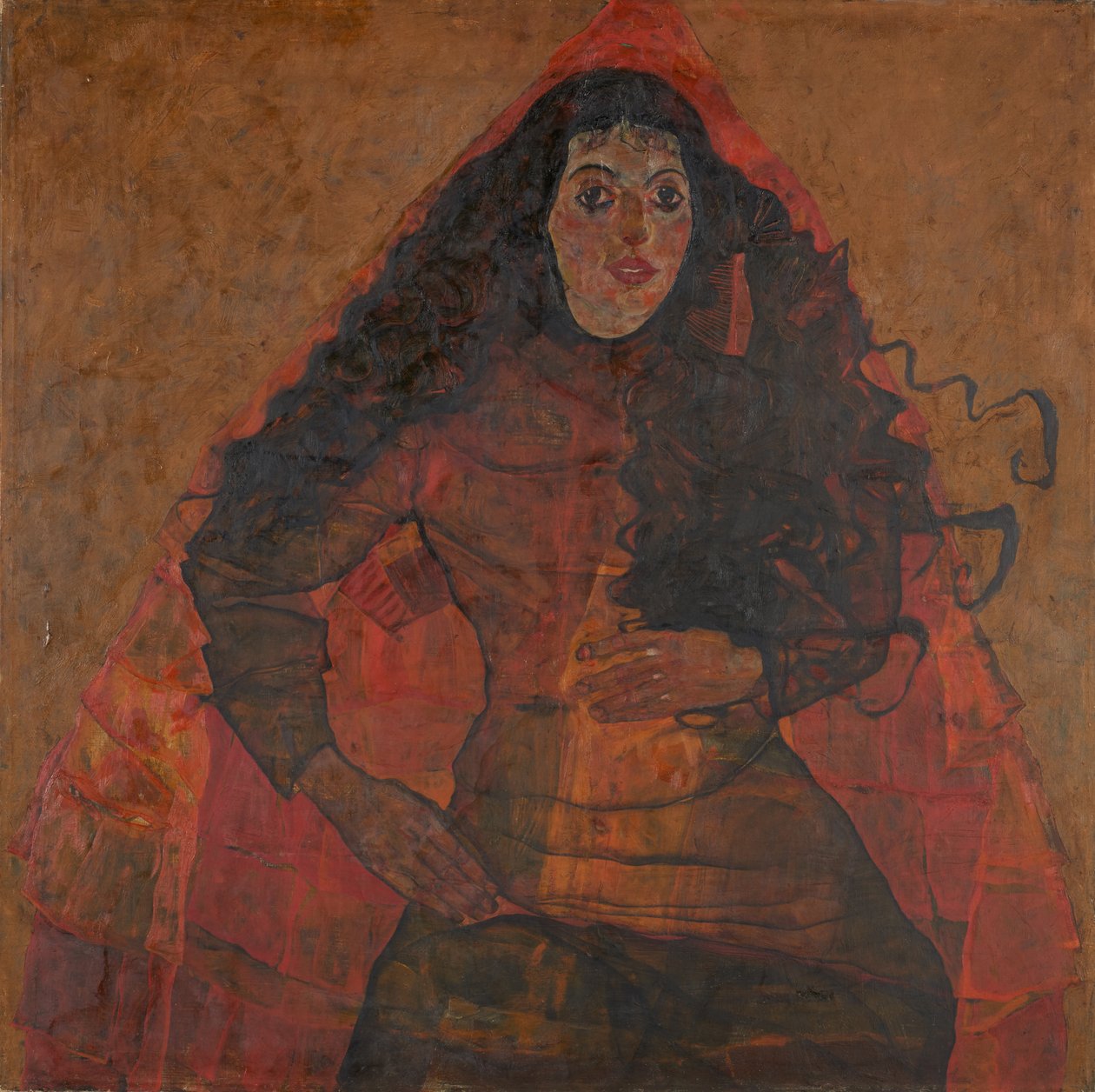 特鲁德·恩格尔肖像c。 1913年。 作者 埃贡·席勒（Egon Schiele）