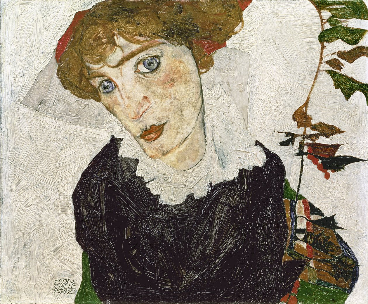 Wally Neuzil的肖像，1912年 作者 埃贡·席勒（Egon Schiele）