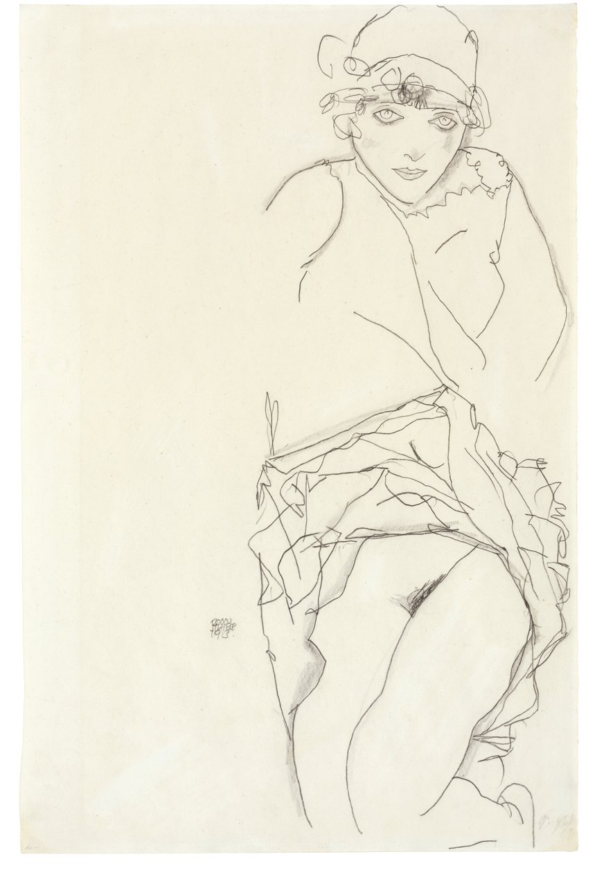 女人的画像，1913年 作者 埃贡·席勒（Egon Schiele）