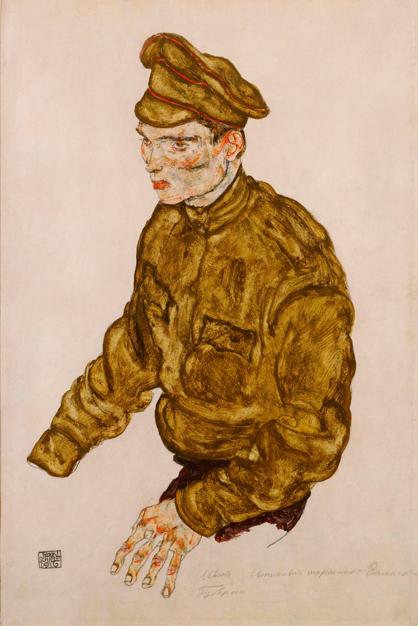 1916年俄国战俘 作者 埃贡·席勒（Egon Schiele）