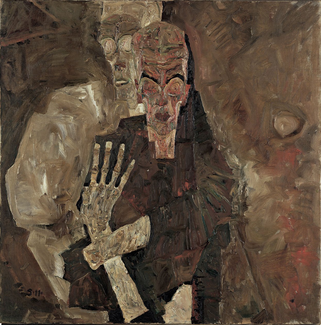 自我先知II（死与人） 作者 埃贡·席勒（Egon Schiele）