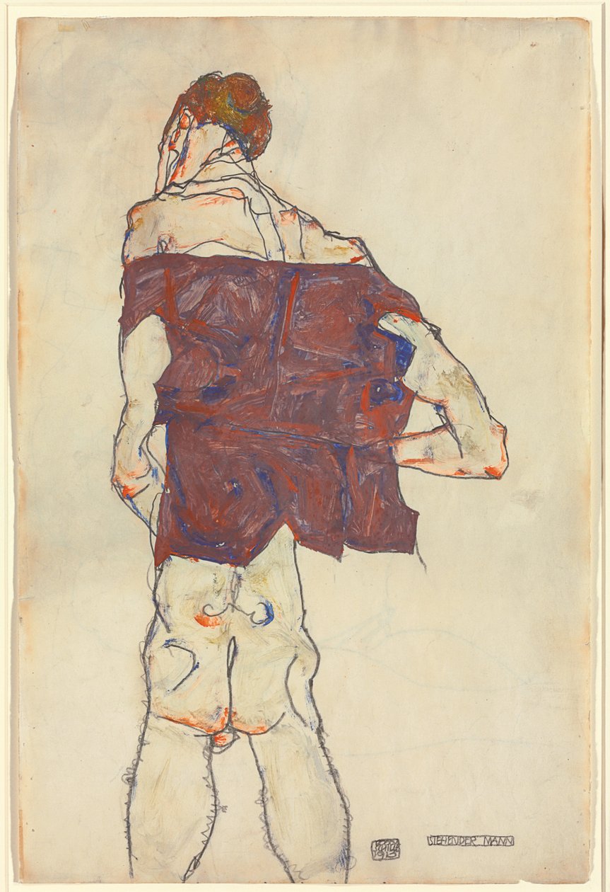 站立的人 作者 埃贡·席勒（Egon Schiele）