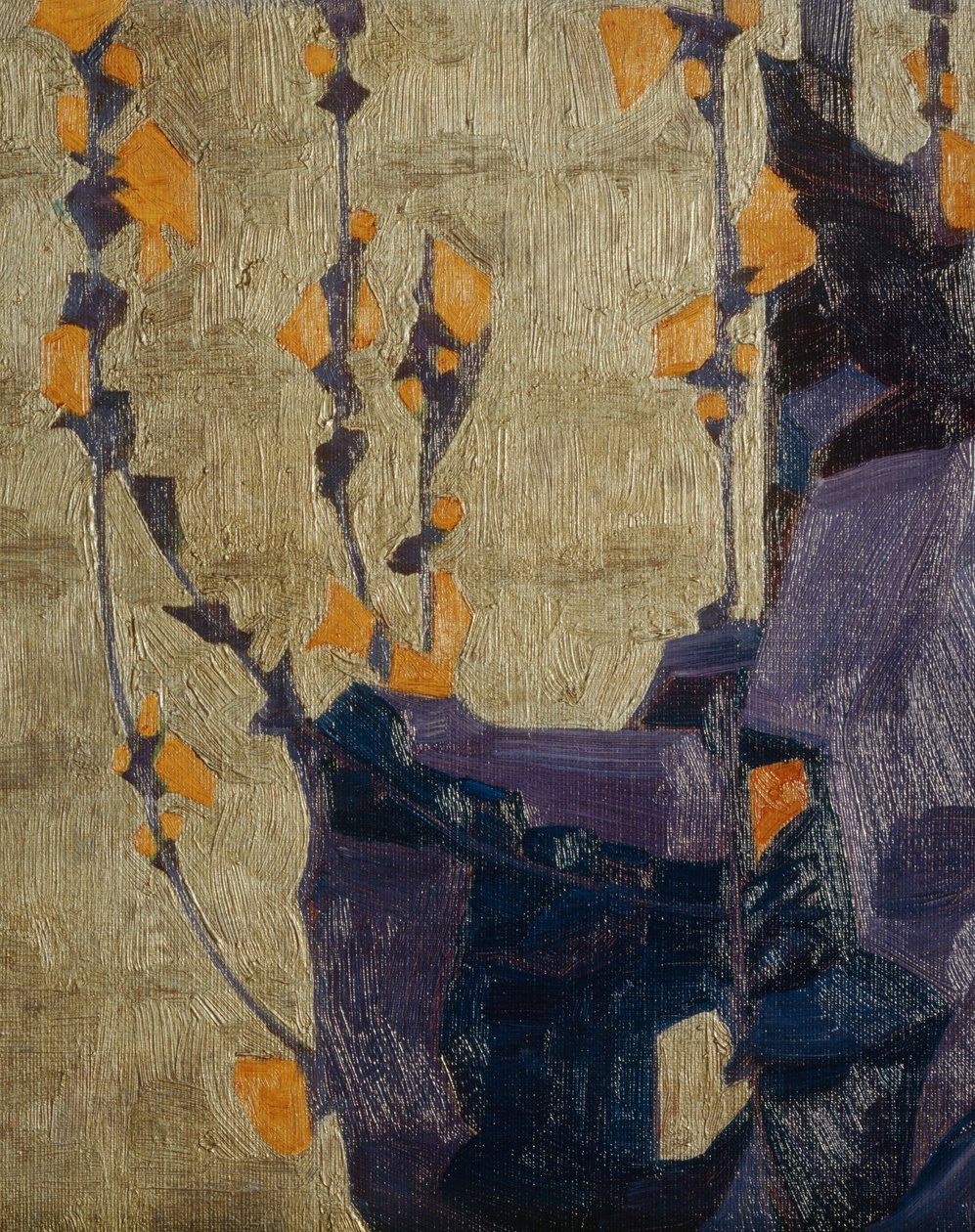 装饰背景上的造型花朵......（青铜器） 作者 埃贡·席勒（Egon Schiele）
