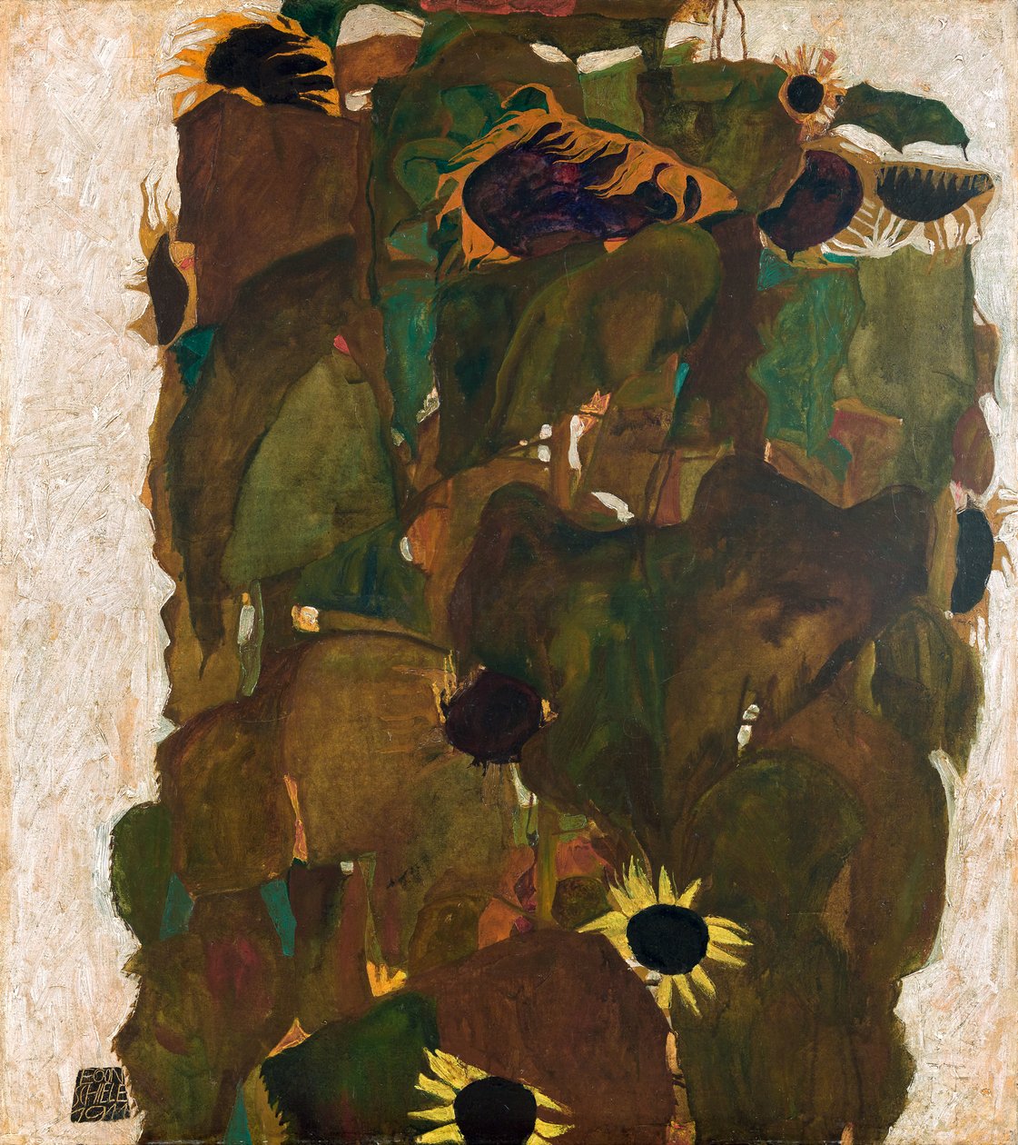 向日葵I，1911年。 作者 埃贡·席勒（Egon Schiele）