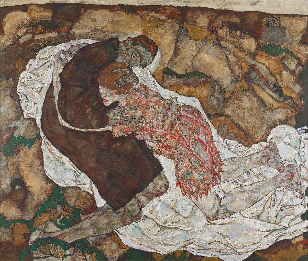 死亡与女孩 作者 埃贡·席勒（Egon Schiele）