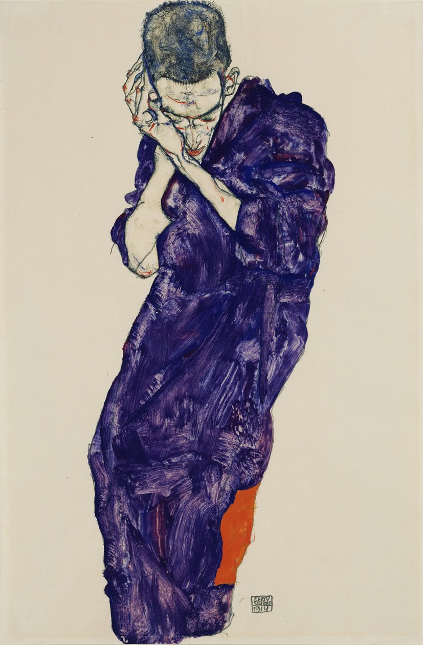 袖手旁观的紫色，1914年 作者 埃贡·席勒（Egon Schiele）