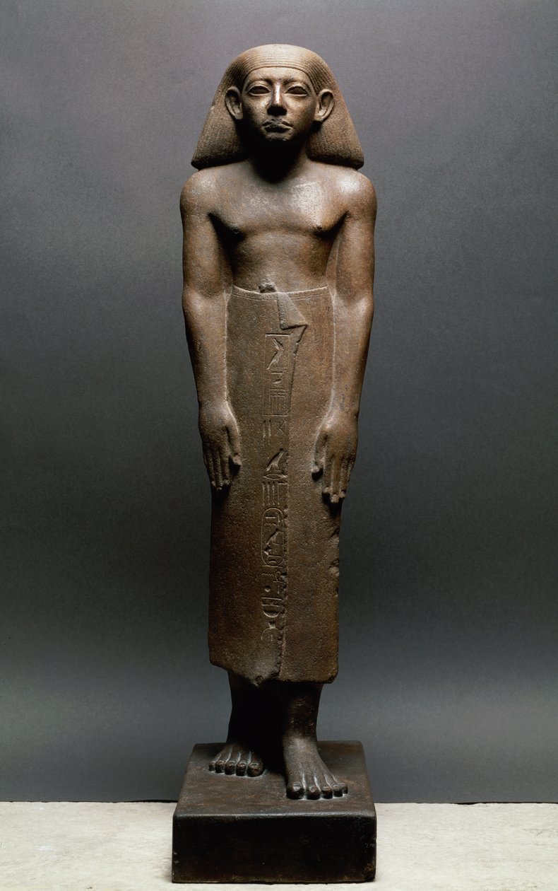 Amenemhatankh小雕像，Crocodilopolis（Fayum）的工人，来自中国王国Amenemhat III统治时期，公元前1843-1798（quarzite） 作者 埃及第十二王朝