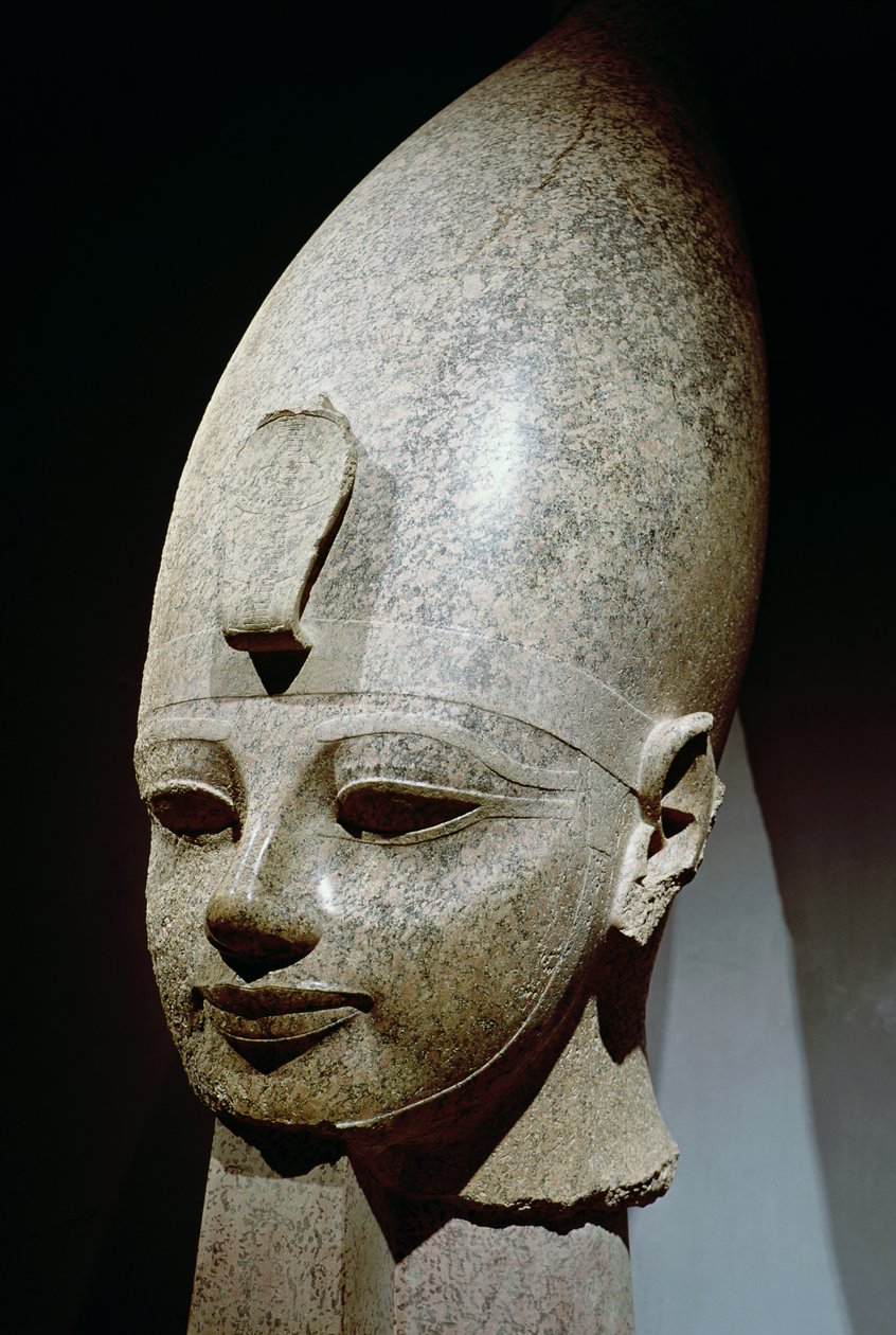 来自新王国al-Qurnah的Amenhotep III的巨大头部（粉红色花岗岩） 作者 埃及第十八王朝