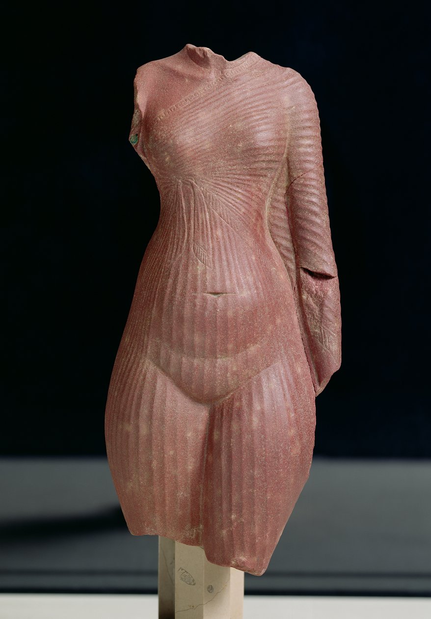 女性躯干，可能是女王纳芙蒂蒂，阿马尔纳时期（公元前1365-1349）新王国（石英岩） 作者 埃及第十八王朝