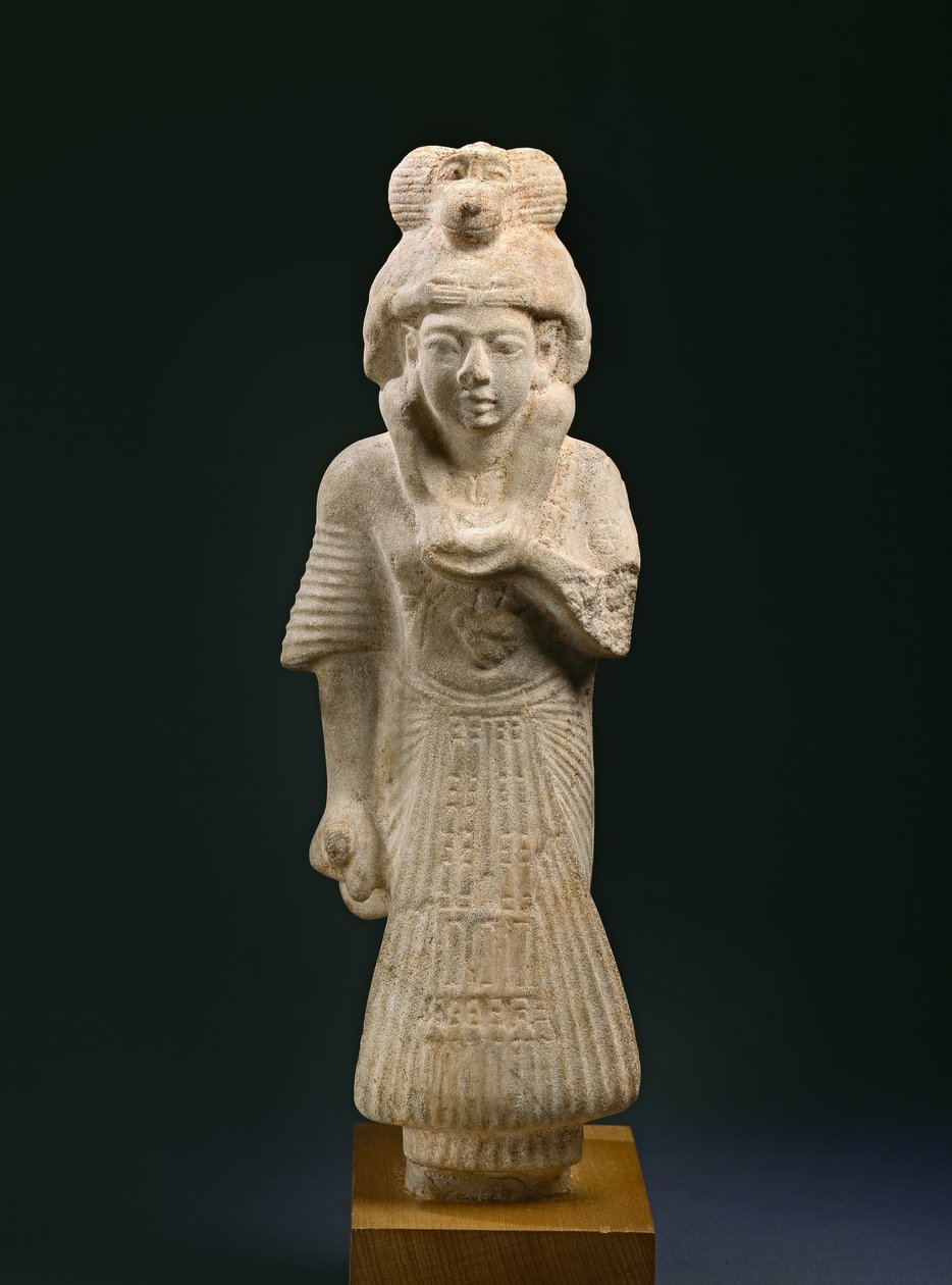 Thoth的抄写员和牧师携带一只狒狒，来自Ashmunein（古代Hermopolis）新王国，十九王朝（公元前1307-1196）（石灰岩） 作者 埃及第19王朝