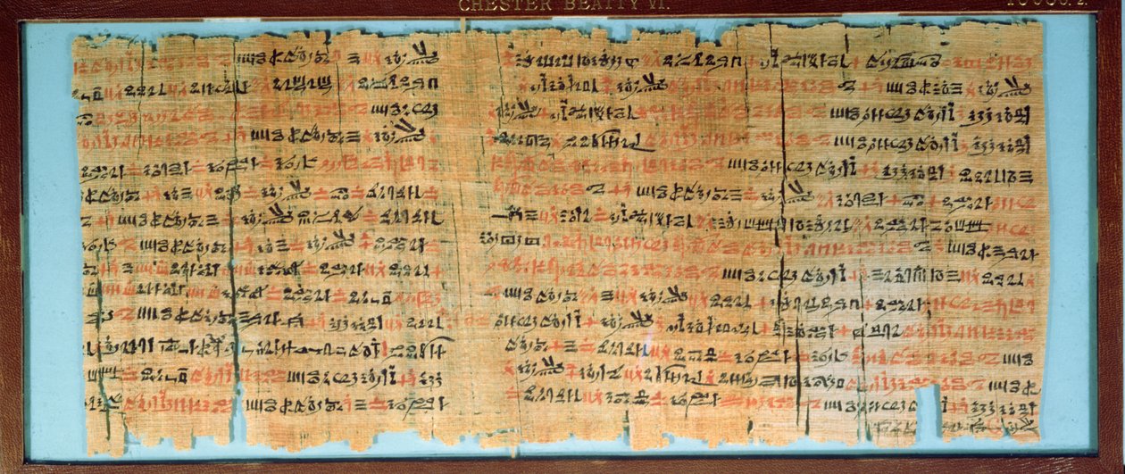 切斯特比蒂医疗纸莎草纸，新王国，c.1200BC（纸莎草纸） 作者 埃及第19王朝