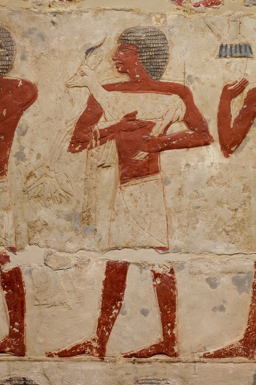 Perneb的Mastaba墓，公元前281-2323（石灰石和油漆） 作者 埃及第五王朝