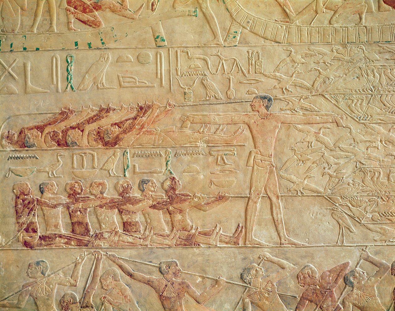 救济描绘男子行使，从Ptah-Hotep的Mastaba和Akhti-Hotep，旧王国（绘石灰石） 作者 埃及第五王朝