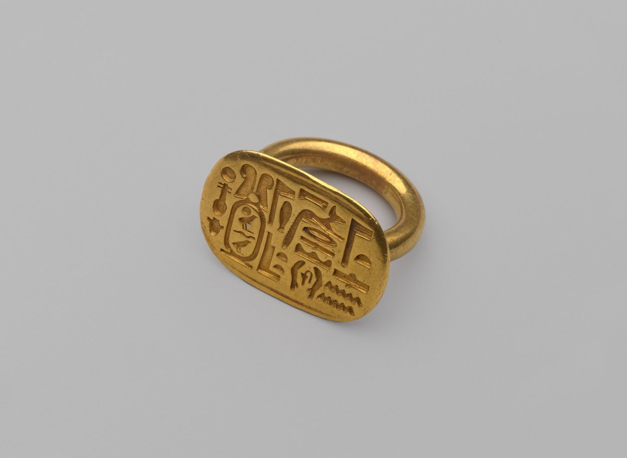 Signet Ring，公元前664-404（金） 作者 埃及人