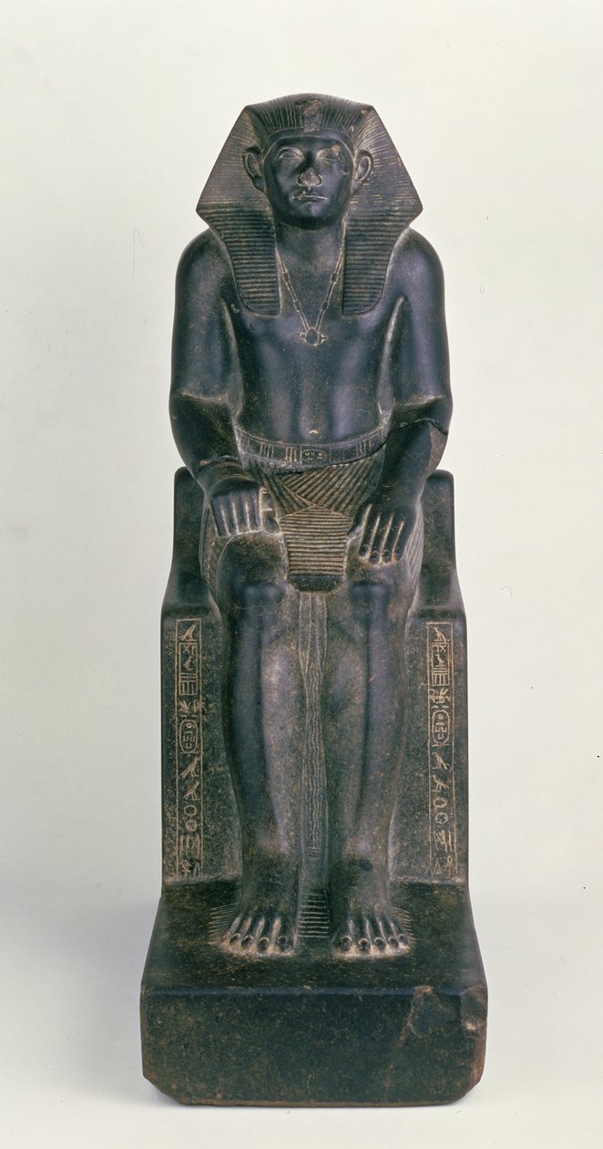 坐落在Sesostris III的雕像，来自中国Hierakonpolis（黑色花岗岩） 作者 埃及第十二王朝