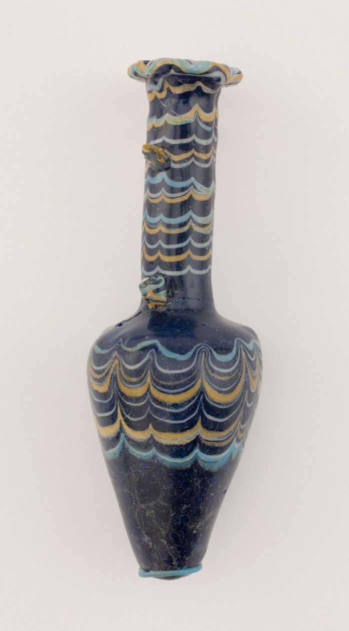 瓶子，新王国，c.1425-1362 BC（玻璃） 作者 埃及第十八王朝