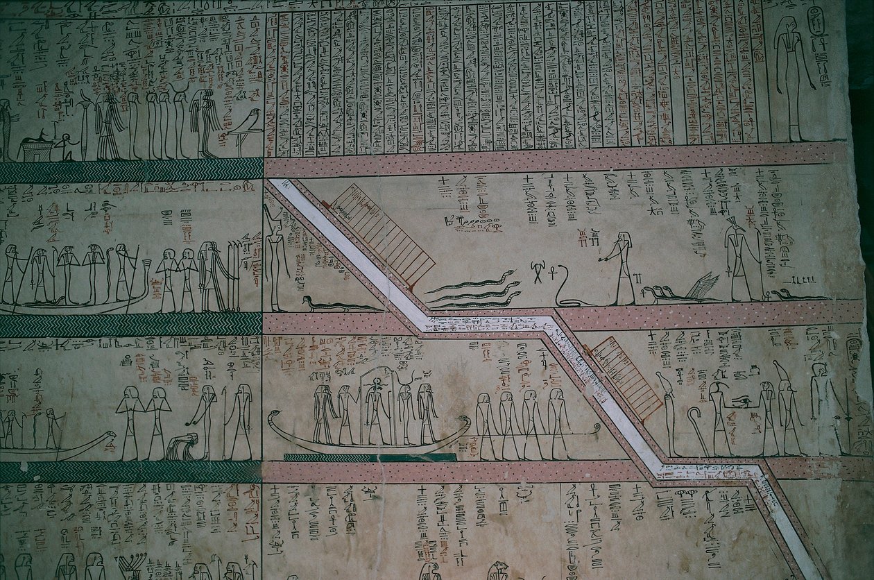 埃及、卢克索、帝王谷、图特摩斯三世墓、墓室壁画 作者 埃及第十八王朝