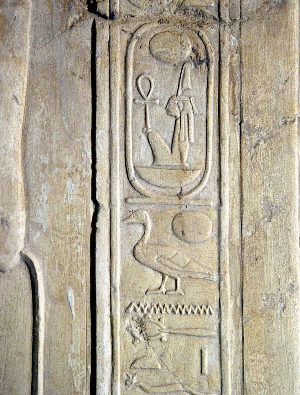 Egyptian antiquite: cartridge of pharaoh Amenhotep III (Amenophis) (1387-1348 BC). Tomb of Kherouef (TT192) (18th Dynasty 作者 埃及第十八王朝