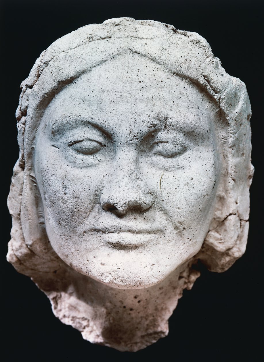 Head of an old woman, Amarna Period (gypsum) 作者 埃及第十八王朝