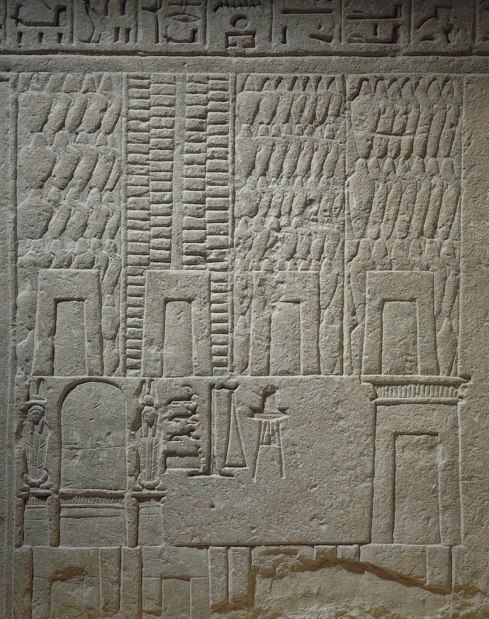 Wall relief depicting a warehouse detail of the scales for the weighing of goods 作者 埃及第十八王朝