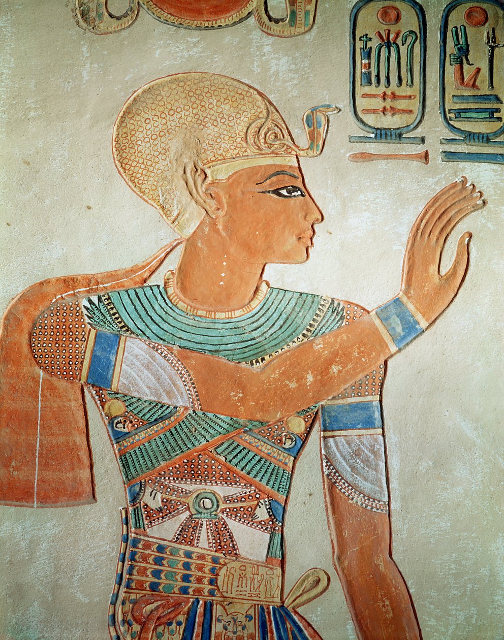 拉美西斯三世（公元前1814-1153年）的肖像，来自新王国阿门 - 赫谢夫赫夫墓（壁画） 作者 埃及第19王朝