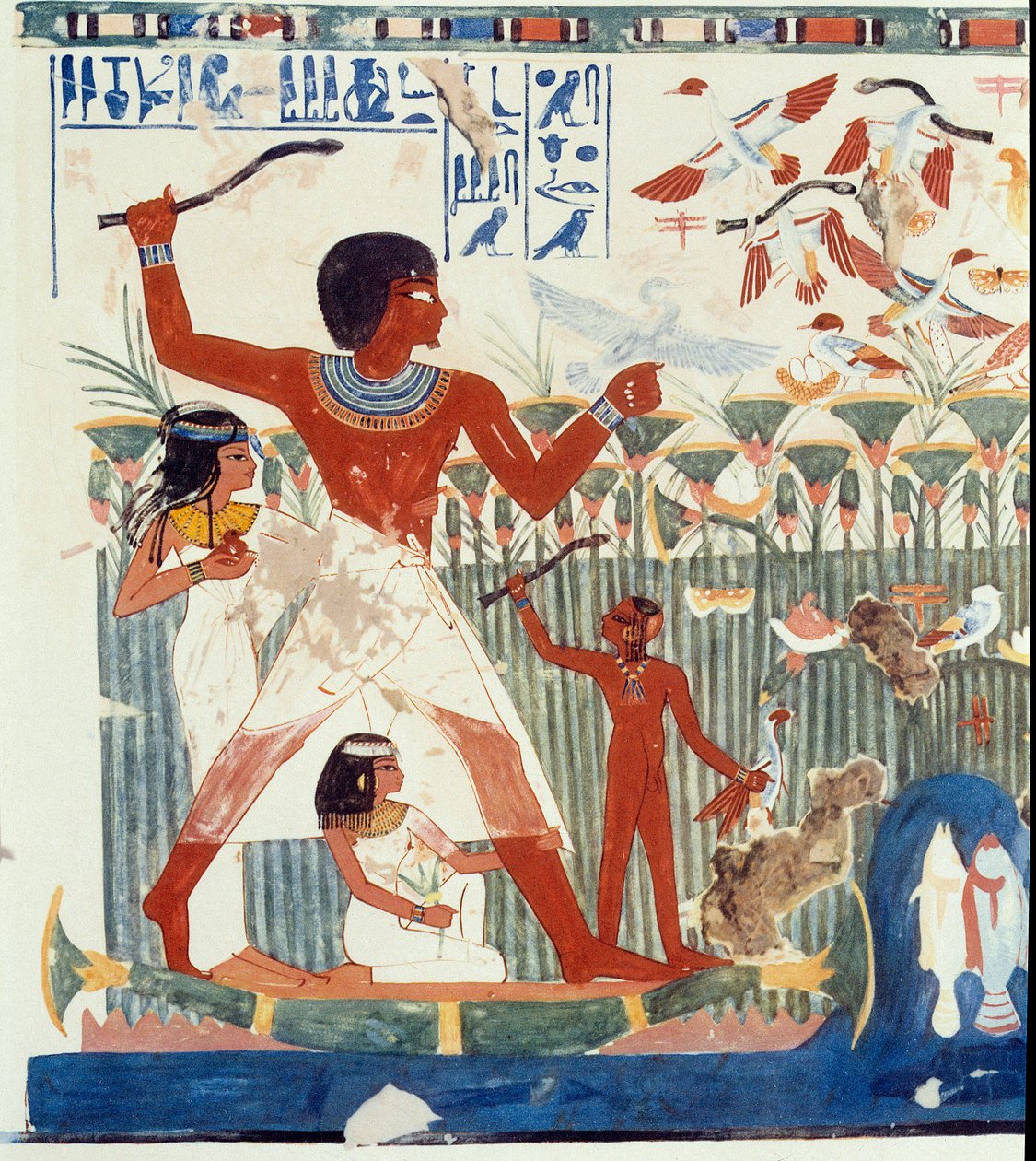 Art Egypt: Hunting birds. Simile College of the Tomb of Nakht, period of Amenophis II (ca. 1450-1425 BC) Paris, College De France 作者 埃及人埃及人