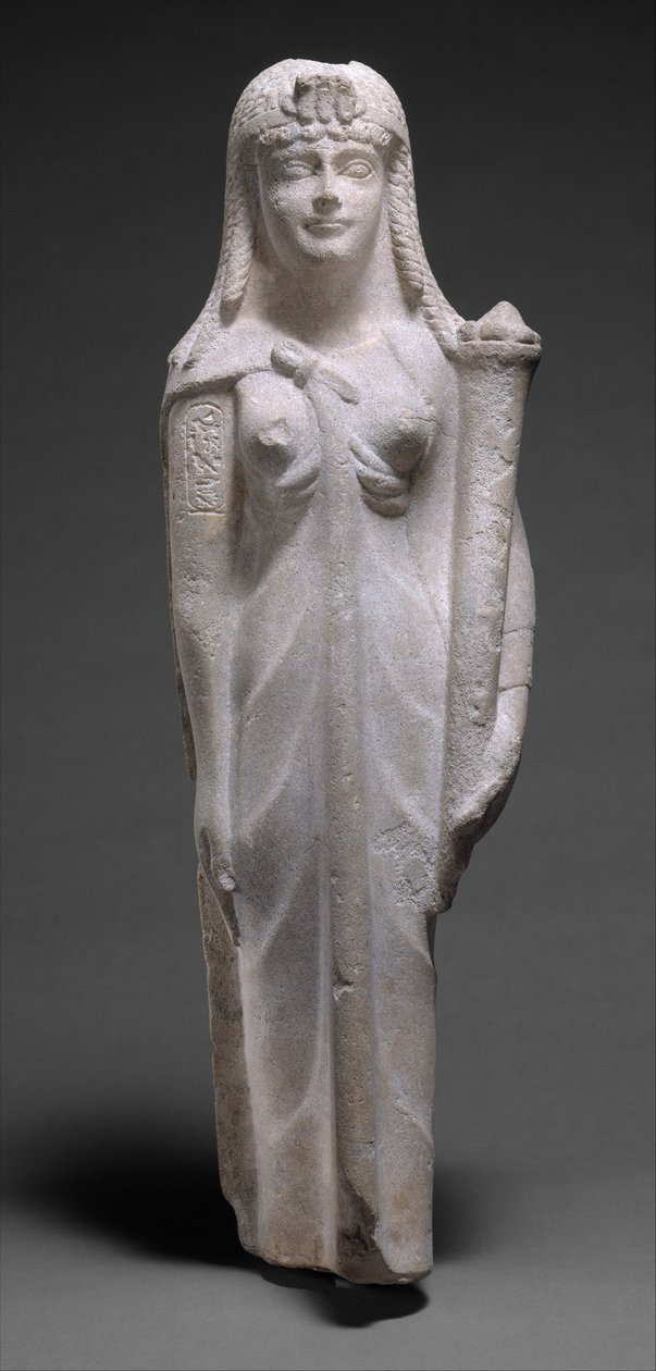 托勒密女王的雕像，也许是Cleopatra VII，公元前200  -  30年（白云石灰岩） 作者 埃及托勒密时期