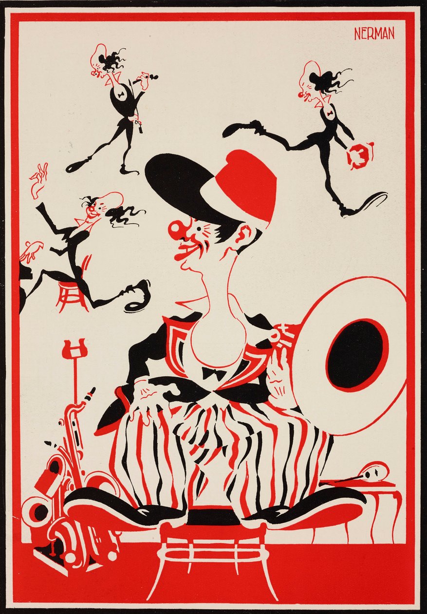 小丑诺尼》，插图作者 Einar Nerman（1888-1983 年），选自《Tatler》，第 1404 期，5 月 23 日 作者 艾纳尔·内尔曼
