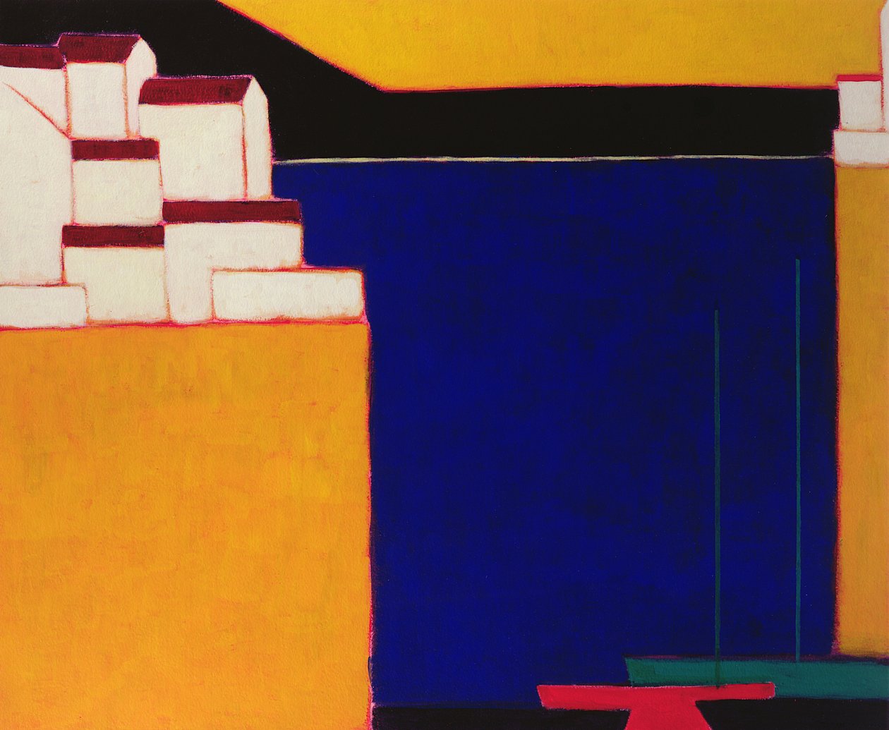 Mileai，皮立翁山，希腊，1998年（纸上丙烯酸） 作者 Eithne当代艺术家多恩