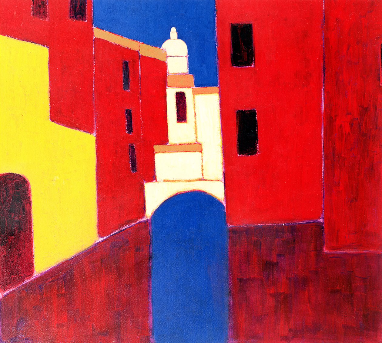 里约在威尼斯Cannaregio，1999年（纸上丙烯酸） 作者 Eithne当代艺术家多恩