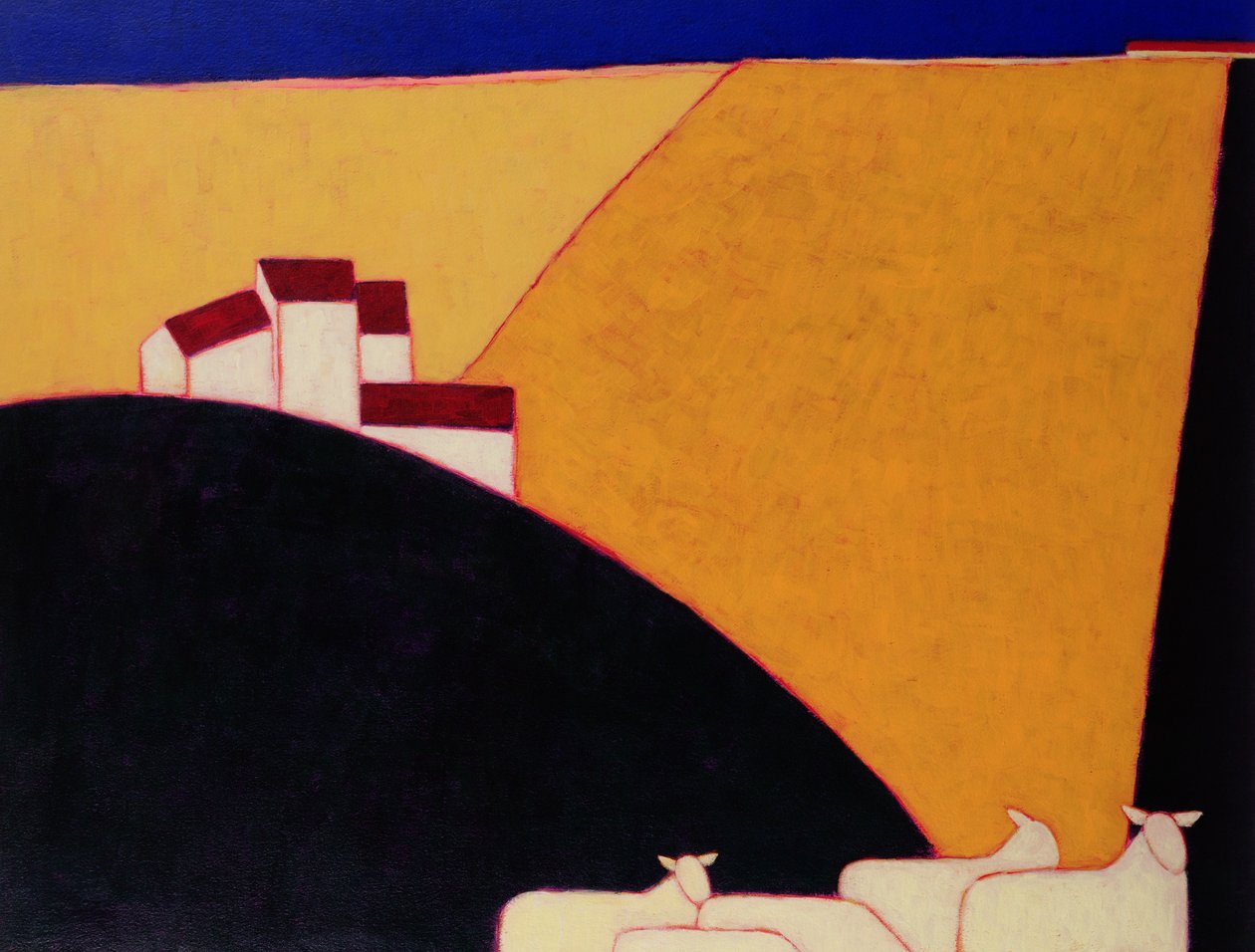 托斯卡纳Campagna，1999年（纸上丙烯酸） 作者 Eithne当代艺术家多恩