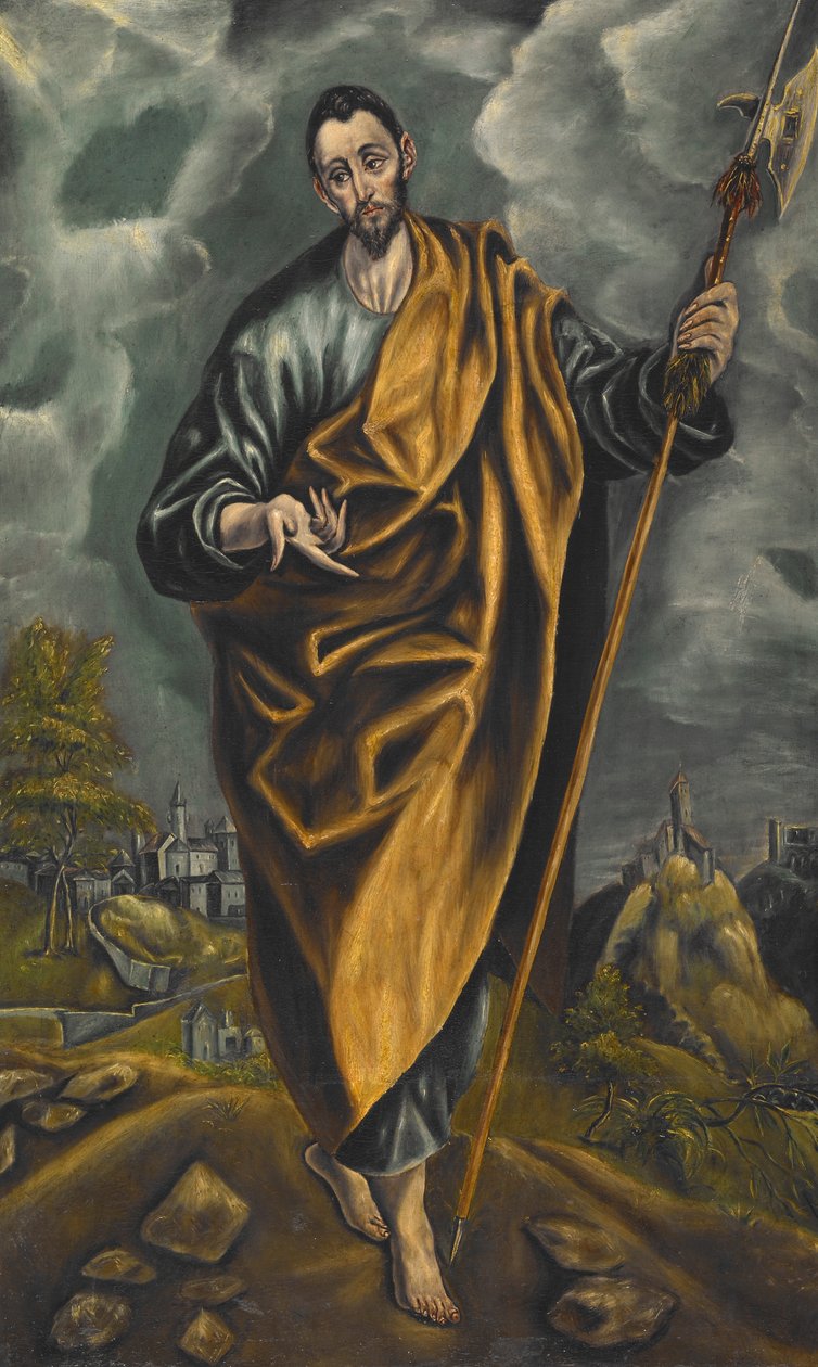 St. Judas Thaddaeus或圣托马斯 作者 埃尔·格列柯