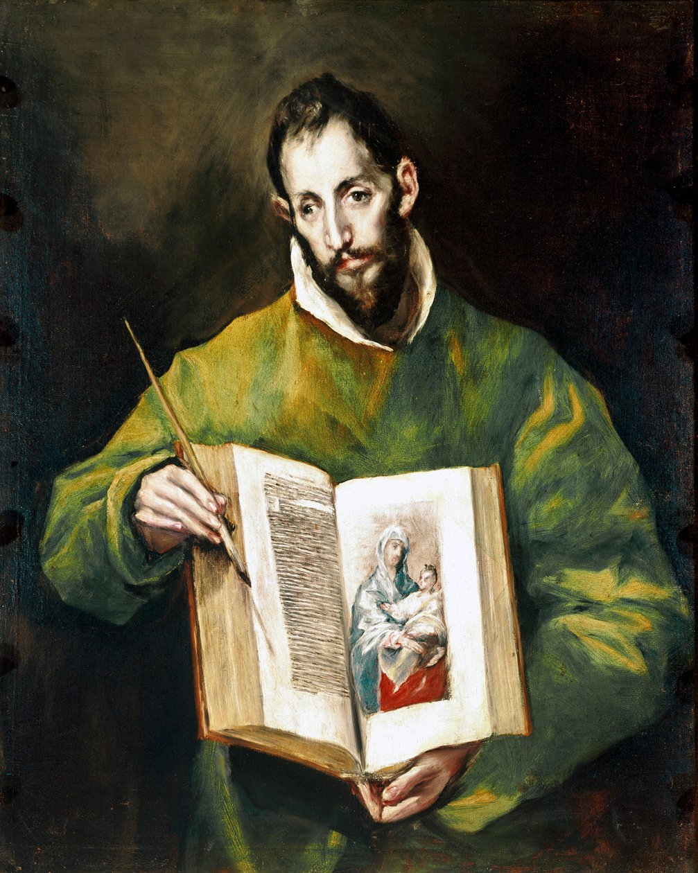 托莱多大教堂的使徒：Apotre Saint Luke Evangelist。 Domenikos Theotokopoulos dit El Greco (1540-1614) 的绘画 作者 埃尔·格列柯