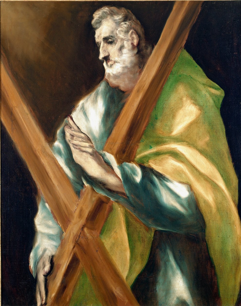 Apotre Saint Andre.多米尼克斯-西奥托科普洛斯（Domenikos Theotokopoulos dit El Greco）（1540-1614）的画作 作者 埃尔·格列柯