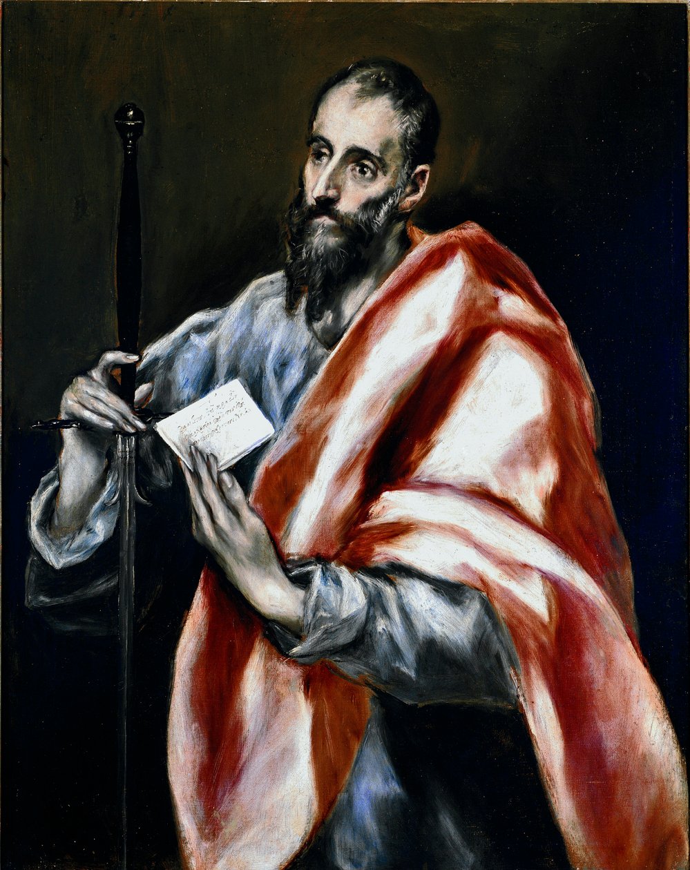 Apotre Saint Paul.多米尼克斯-西奥托科普洛斯（Domenikos Theotokopoulos dit El Greco）（1540-1614）的画作 作者 埃尔·格列柯